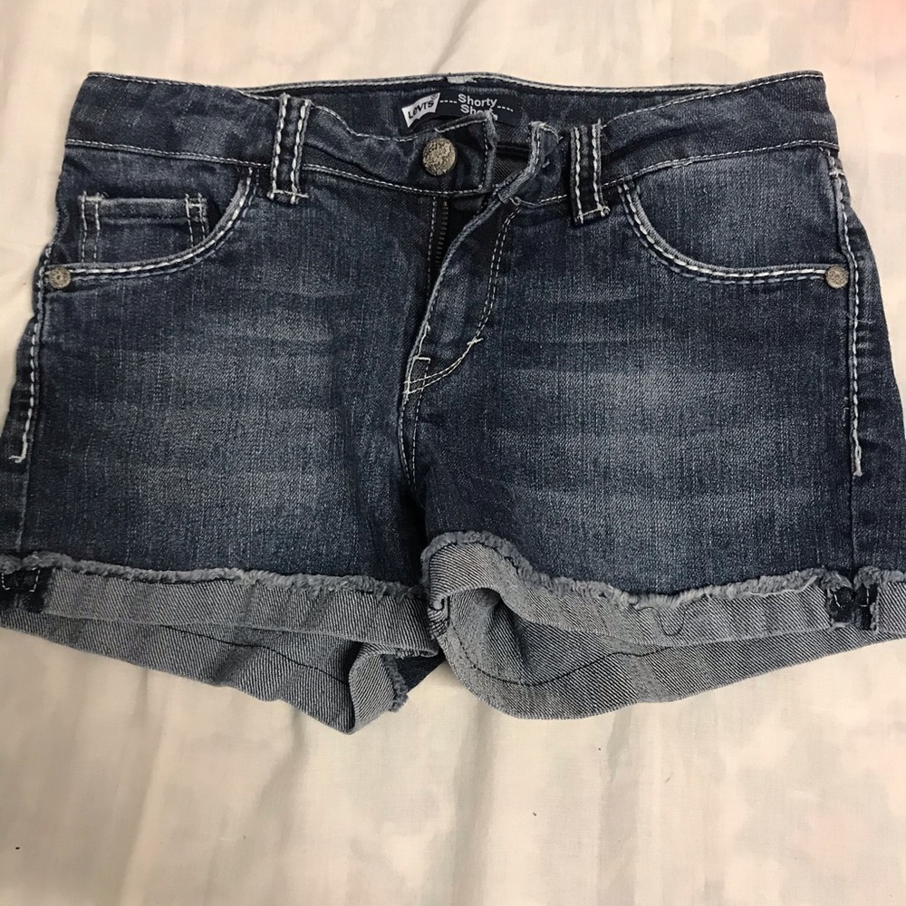 Girls Levi Denim Shorts